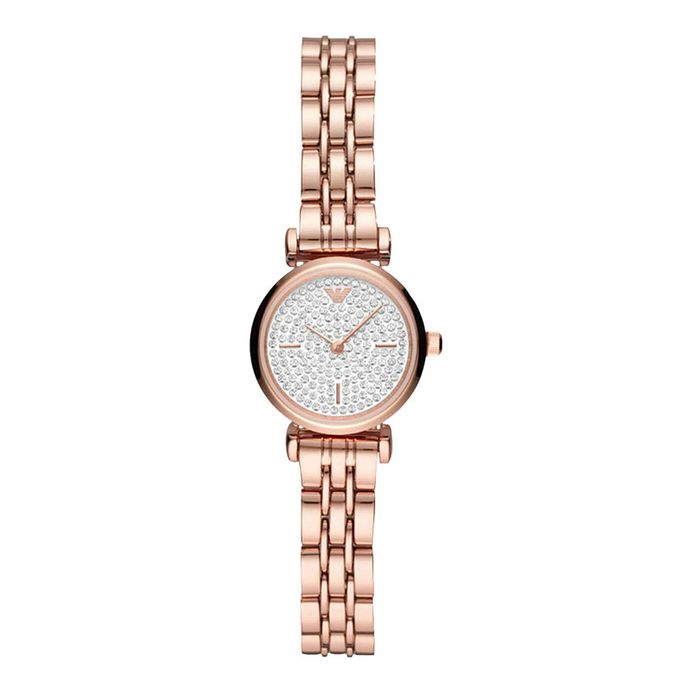 Emporio Armani AR11266 Ladies White Dial Rose Gold Stainless  display picture 3