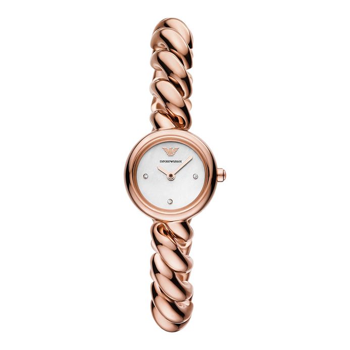 Emporio Armani Fashion AR11442 Ladies White Mother Of Pearl Dial