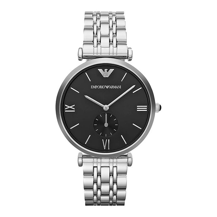 Emporio Armani Fashion AR1676 Black Dial Stainless Steel Strap