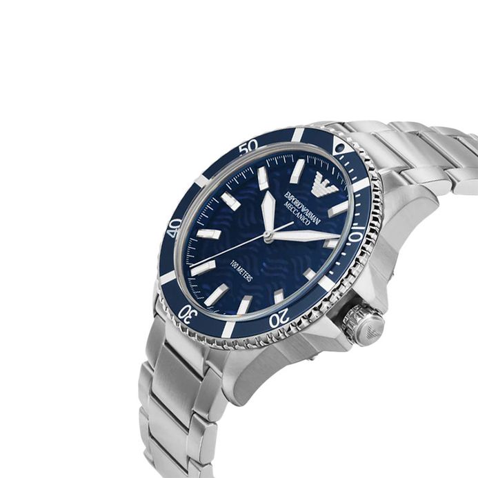Emporio Armani Automatic AR60059 Meccanico Blue Dial Stainless