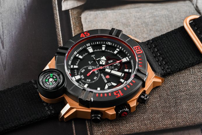 Expedition Chronograph E 6772 MC NBRBA Men Black Dial Black Nylon