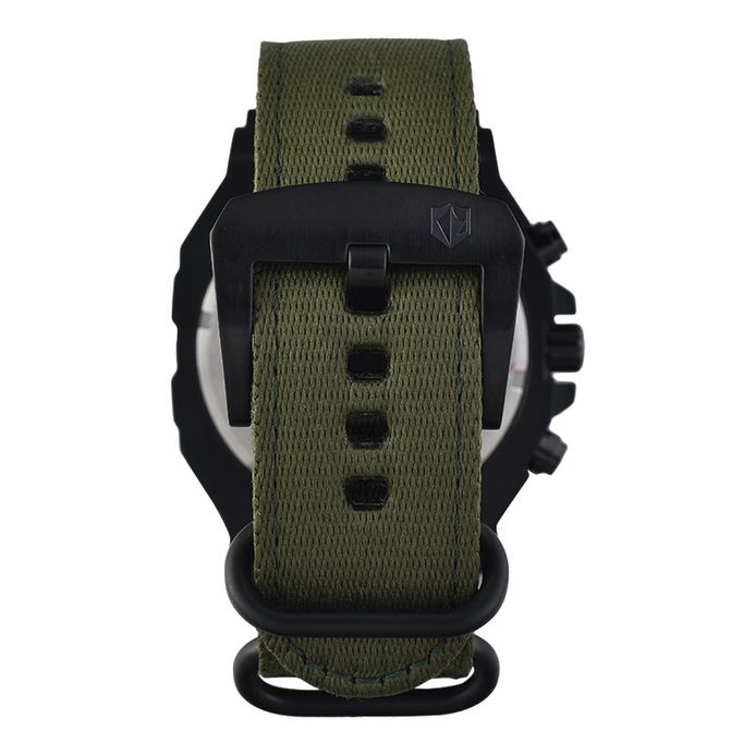 Expedition E 6772 MC NIPBA Chronograph Men Black Dial Green Nylon Strap ...