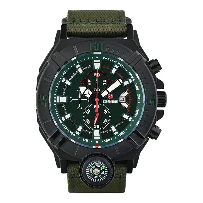 Expedition Chronograph E 6772 MC NIPGN Men Green Dial Green Nylon