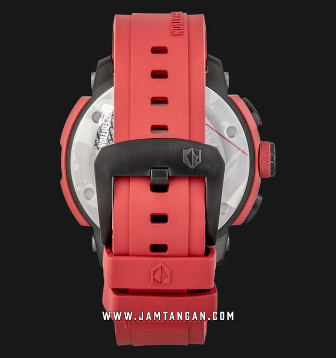 Expedition Chronograph E 6781 MC RIPBARE Men Black Dial Red Rubber Strap
