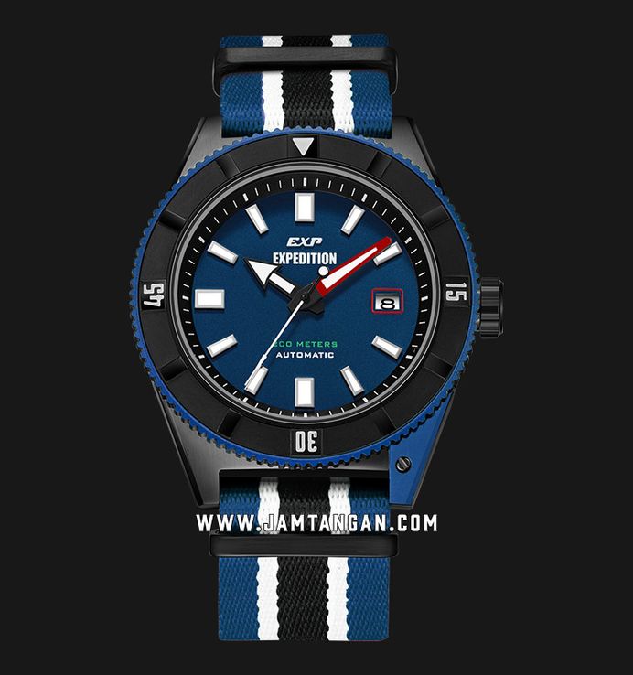 Expedition Automatic E 6819 MA NIPBU Water Resistant 200M Men Blue Dial Nylon Strap