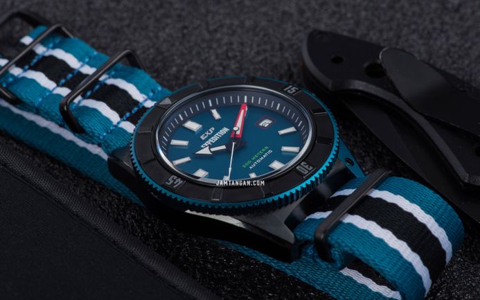 Expedition Automatic E 6819 MA NIPBU Water Resistant 200M Men Blue Dial Nylon Strap