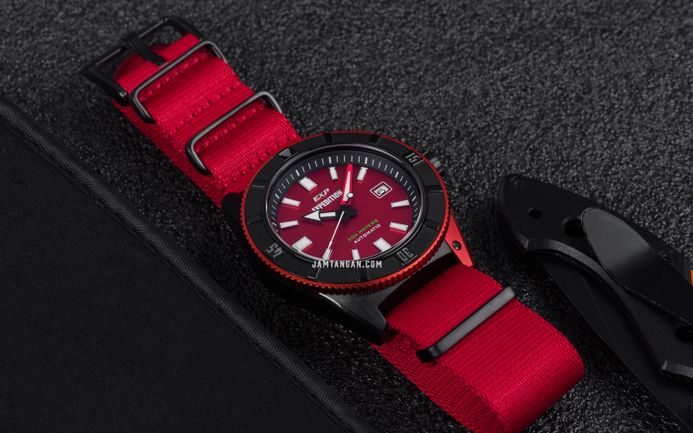 Expedition Automatic E 6819 MA NIPRE Water Resistant 200M Men Red Dial Nylon Strap