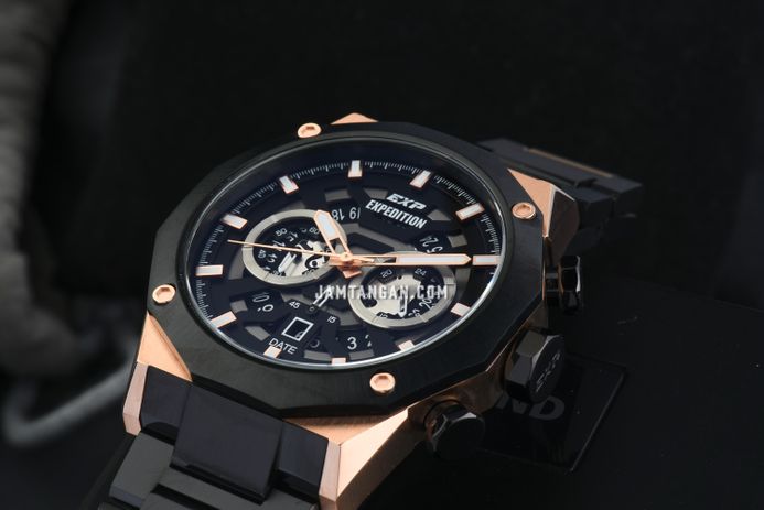 Expedition Chronograph E 6834 MC BBRBA Men Black Dial Black
