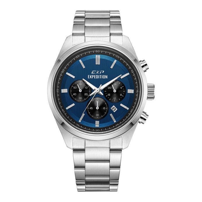 Expedition Chronograph E 6867 MC BSSBU Men Blue Dial Stainless