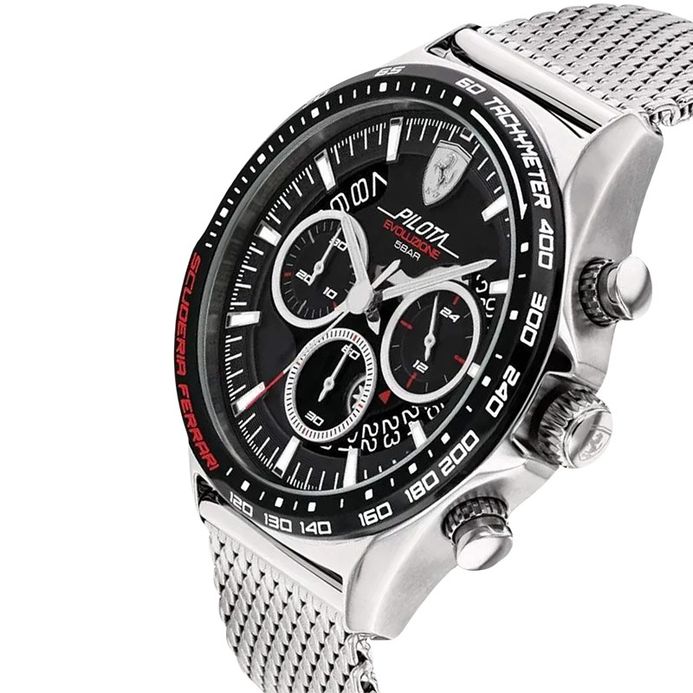 Ferrari Scuderia Pilota Evoluzione 0830826 Chronograph Black Dial