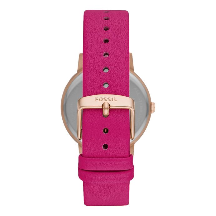 Fossil Cambry BQ3589 Ladies Pink Rose Dial Pink Rose Leather  display picture 3