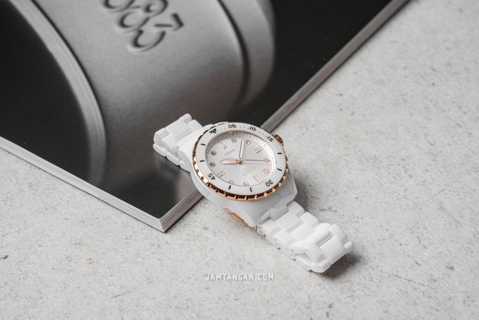 Fossil FB-01 CE1107 Ladies White Dial White Ceramic Strap