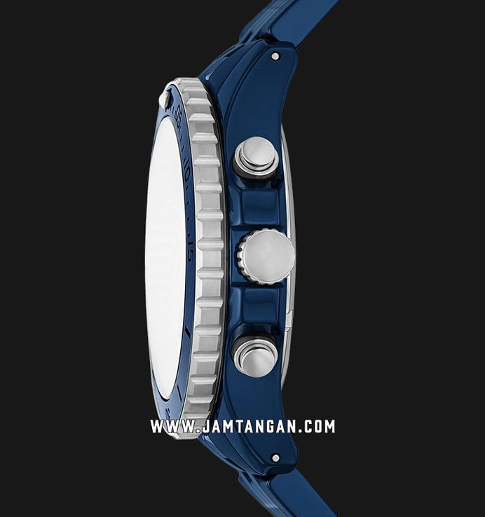 Fossil FB-01 CE5025 Chronograph Men Blue Dial Blue Ceramic Strap