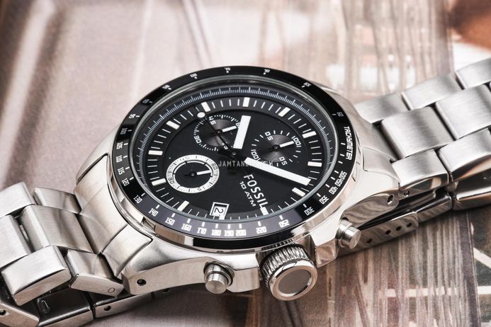 Fossil Chronograph CH2600 Decker Black Dial Stainless Steel Strap
