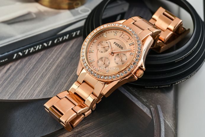 Jam fossil rose gold online