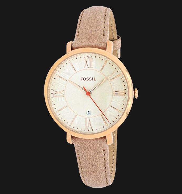 Jacqueline sand leather watch top