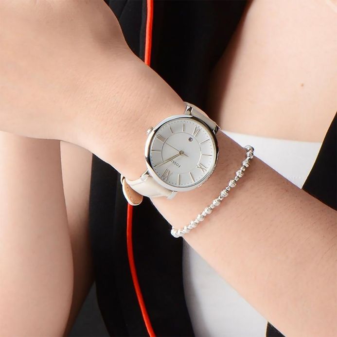 Fossil ES3793 Jacqueline Cream Leather Strap