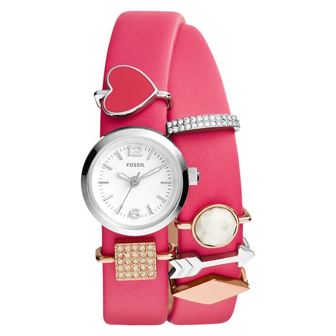 Fossil ES3964SET Double Wrap Georgia White Dial Leather  display picture 1