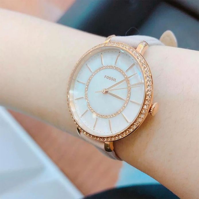 Fossil Jocelyn ES4455 Ladies White Mother of Pearl Dial Blush