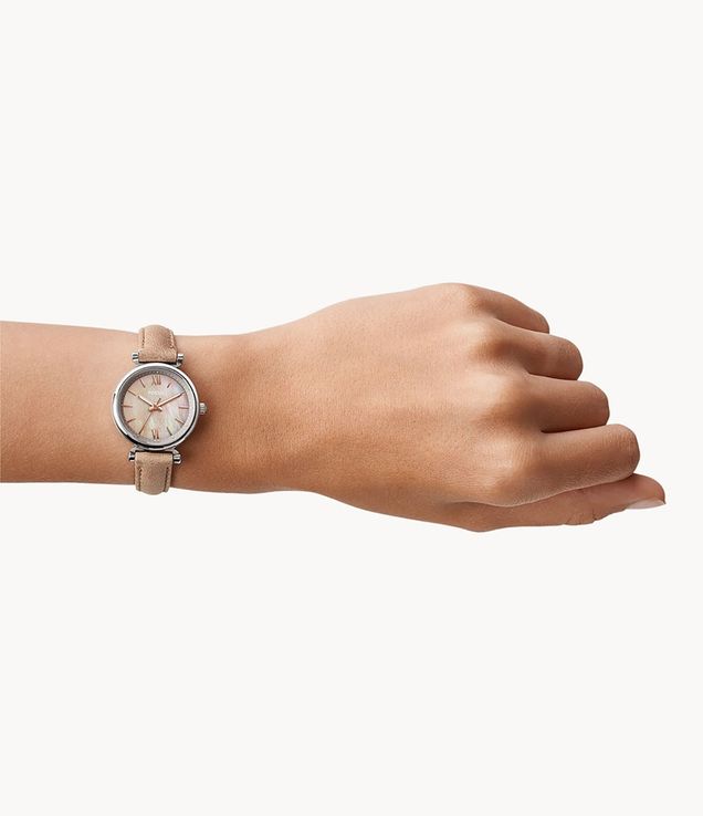 Fossil ES4530 Carlie Mini Mother Of Pearl Dial Leather Women\'s Watch Fossil ES4530 Carlie Mini – The Watch Factory main image 2