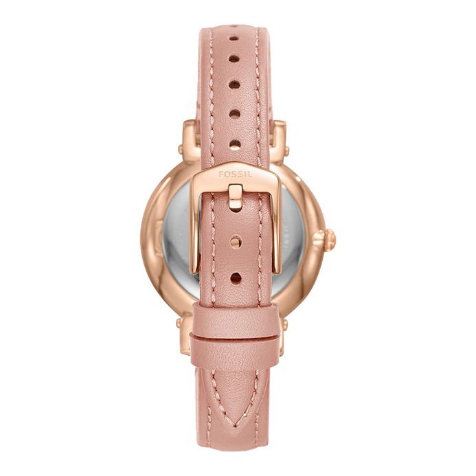 Fossil Daisy ES4794 Ladies Silver Dial Pink Leather Strap  display picture 1