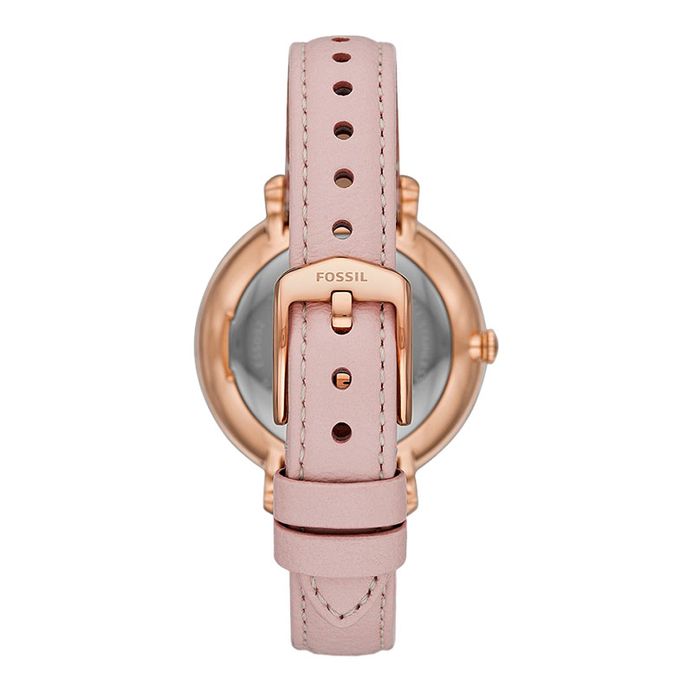 Fossil Jacqueline ES5092 Ladies Solar Pink Mother Of Pearl Dial Pink  Leather Strap