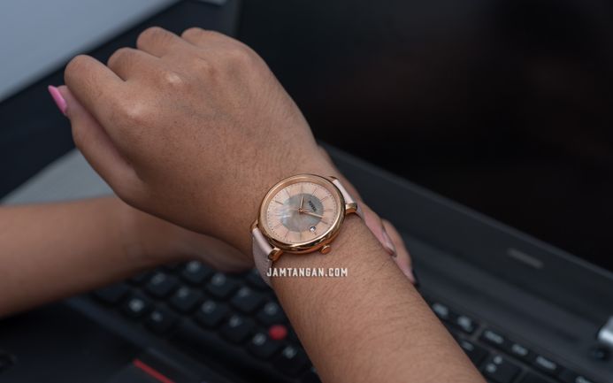 Fossil Jacqueline ES5092 Ladies Solar Pink Mother Of Pearl Dial