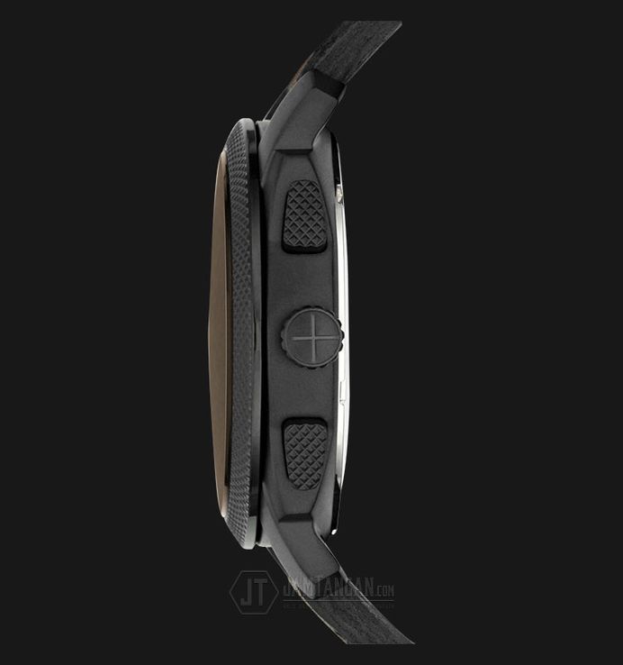 Fossil Machine FS4656 Men Chronograph Black Dial Brown Leather Strap