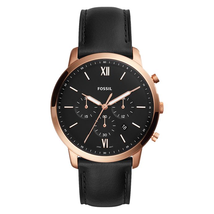 Chronograph Black Leather Neutra Chronograph Amber Leather