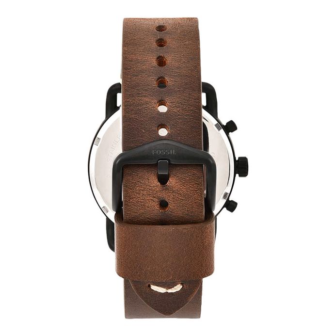 Fossil FS5403 The Commuter Chronograph Black Dial Brown Leather Strap