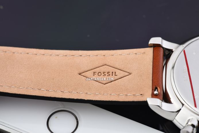 Fossil Neutra FS5453 Chronograph Blue Dial Brown Leather Strap ...