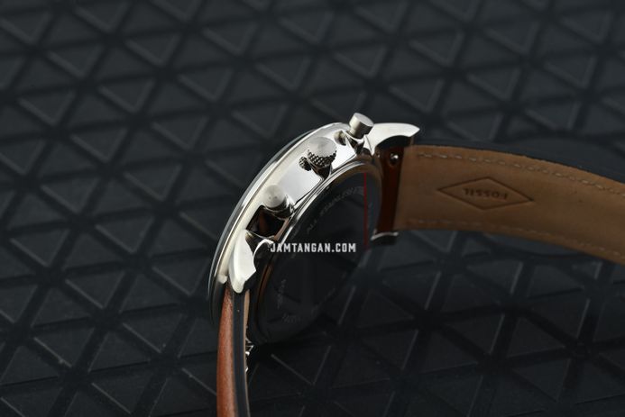 Fossil Neutra FS5453 Chronograph Blue Dial Brown Leather Strap ...
