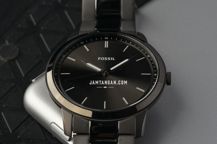 Fossil Minimalist FS5459 Grey Dial Grey Stainless Steel Strap ...
