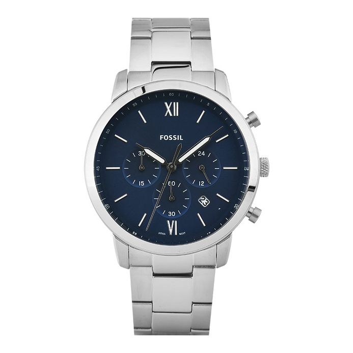 Fossil Neutra FS5792 Chronograph Men Blue Dial Stainless Steel