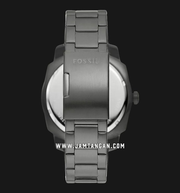 Fossil Machine FS5970 Men Black Dial Smoke Stainless Steel Strap