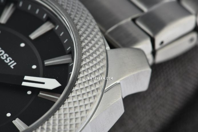Fossil Machine FS5970 Men Black Dial Smoke Stainless Steel Strap