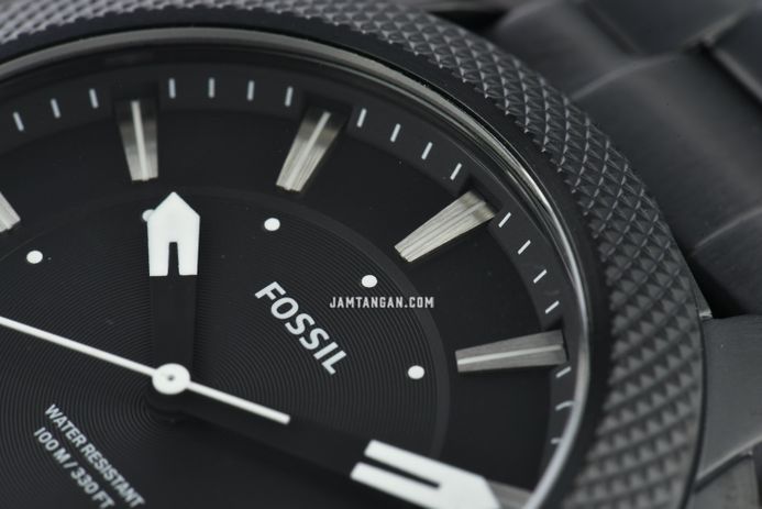 Fossil Machine FS5971 Men Black Dial Black Stainless Steel Strap