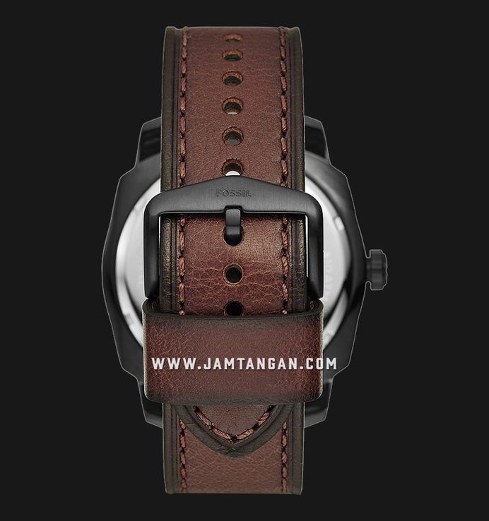 Fossil Machine FS5972 Men Brown Dial Brown Leather Strap