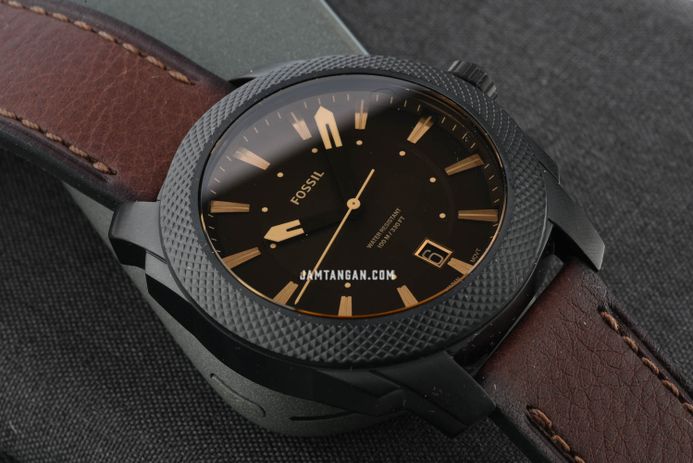 Fossil Machine FS5972 Men Brown Dial Brown Leather Strap