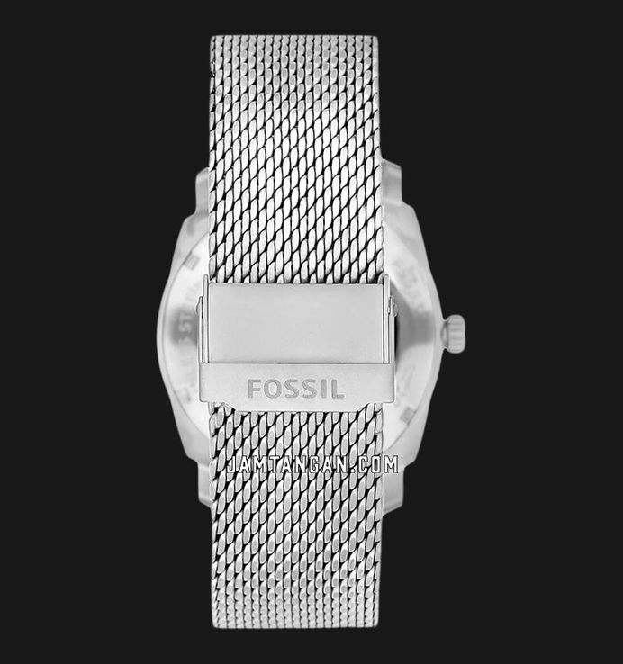 Fossil Machine FS6014 Men Burgundy Dial Mesh Strap
