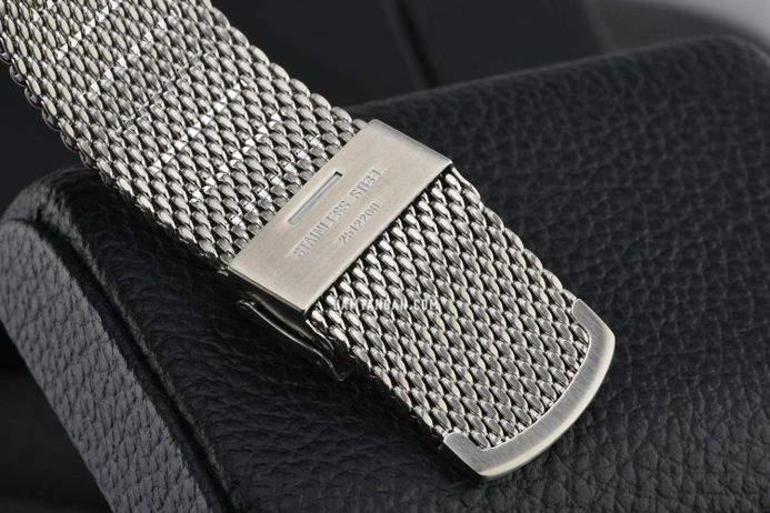 Fossil Machine FS6014 Men Burgundy Dial Mesh Strap