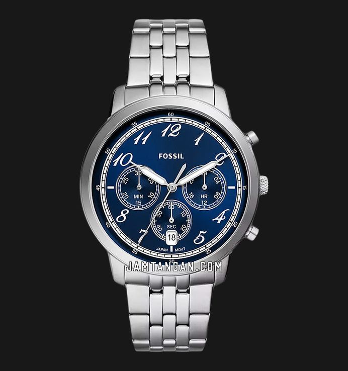 Fossil Neutra FS6025 Chronograph Blue Dial Stainless Steel Strap