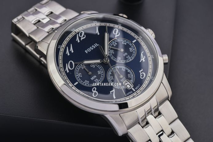 Fossil Neutra FS6025 Chronograph Blue Dial Stainless Steel Strap