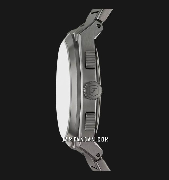 Fossil Everett FS6107 Men Chronograph Gray Dial Gunmetal Stainless ...