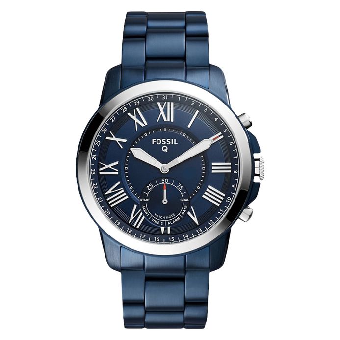 Fossil Q FTW1140 Grant Hybrid Smartwatch Blue Dial Blue Stainless