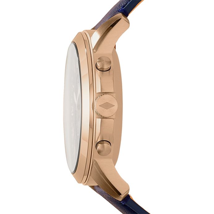 Fossil Q FTW1155 Grant Hybrid Smartwatch Navy Dial Navy Leather