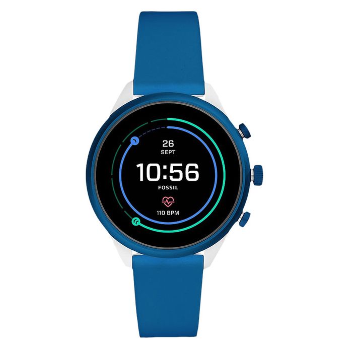 Fossil Sport Smartwatch FTW6051 Digital Dial Blue Rubber Strap