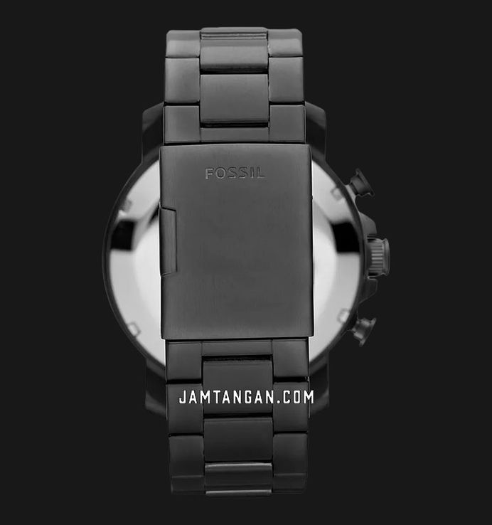 Fossil Nate JR1437 Chronograph Smoke Dial Gunmetal Stainless Steel Strap