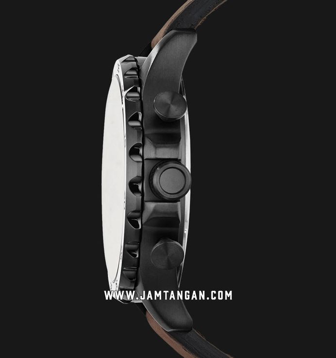 Fossil Nate JR1487 Chronograph Brown Dial Brown Leather Strap