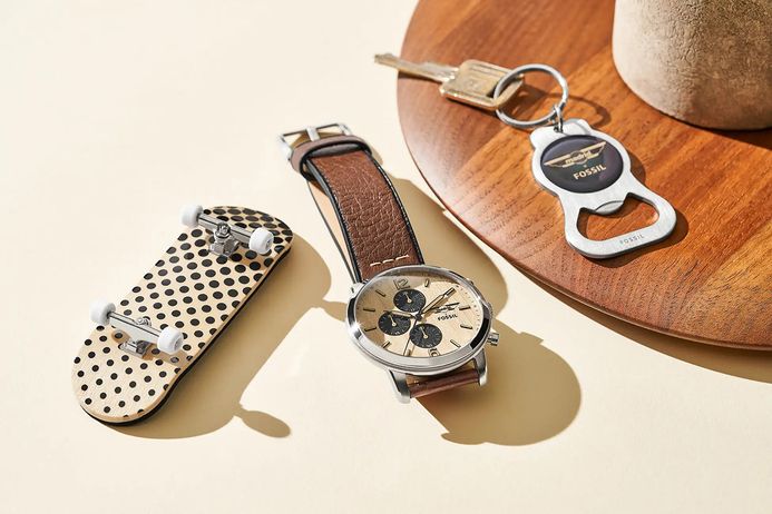 Fossil Neutra x Madrid LE1149SET Chronograph Men Dual Tone Dial + 
